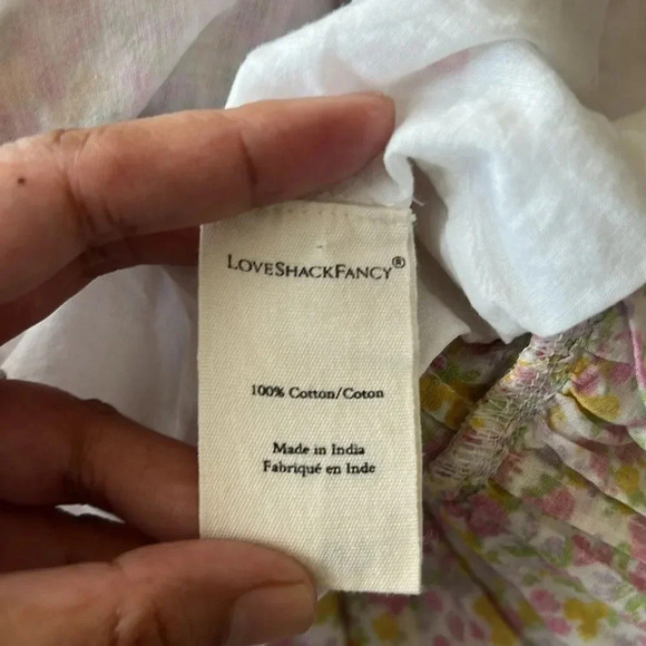 LoveShackFancy Pink Marquise Floral‎ Boho Mini Dress sz 4 - Picture 9 of 9